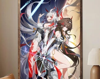 Ye Shunguang Zenless Zone Zero Poster Unframed, ZZZ Art Print, Anime Style Gaming Wall Decor, Sci-Fi Character Illustration Gift