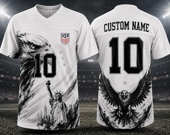 Fan Gift Custom Name USA Soccer Jersey, Personalized Soccer Top
