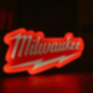 Workshop Inspired LED Light – Garage Wall Sign / Power Tool Vibes LED Lightbox – Handmade USB Sign