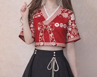 BTS Arirang World Tour 2026 aangepaste crop top jersey Hanbok-stijl, Bangtan Concert Kpop fan voetbalshirt voetbalshirt, leger cadeau, BTS merchandise outfit