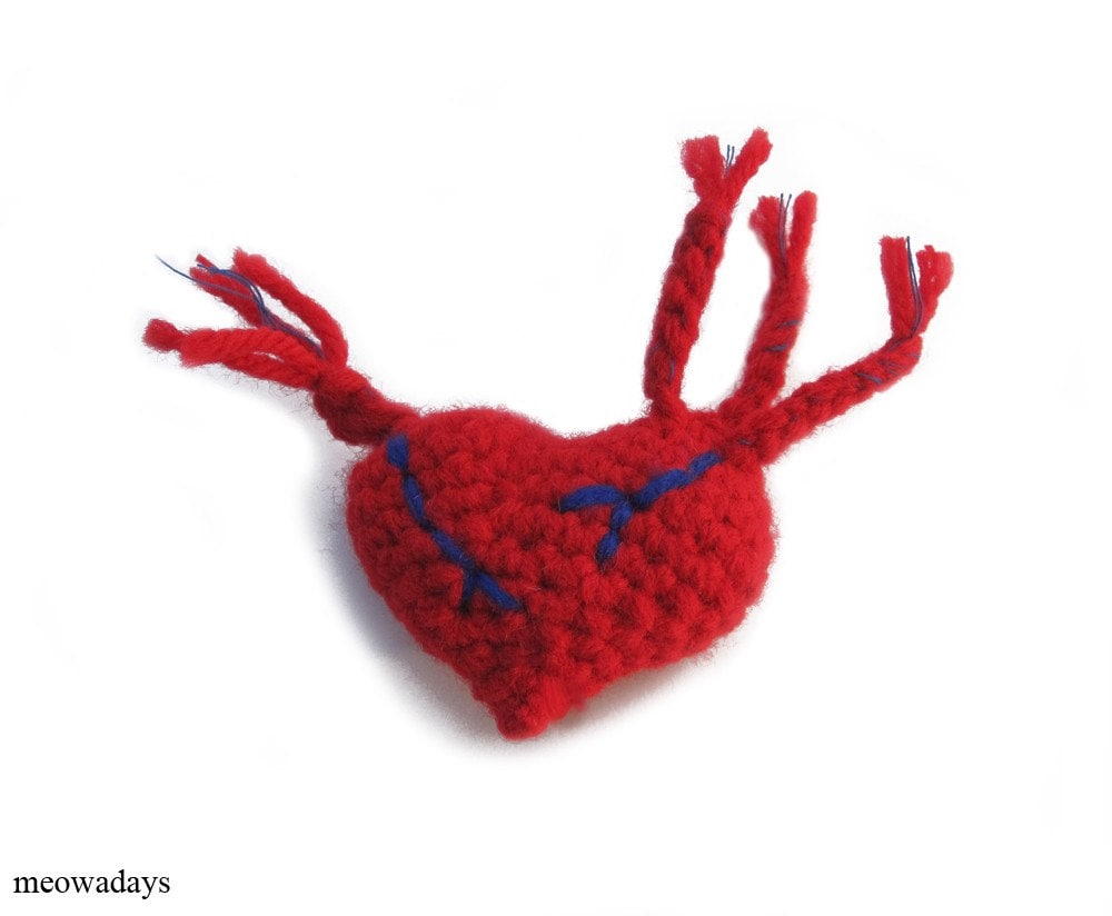 weird DOG TOYS HEART squeaker toy crocheted funny cute Etsy