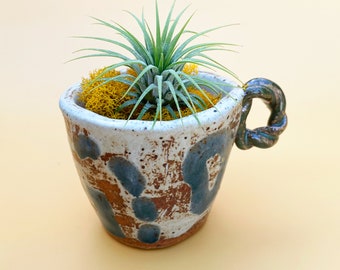 PLANTER CERAMIC HANDMADE pottery retro aesthetic vintage style ceramics pot vase succulents airplant air-plant pencil holder gift decor