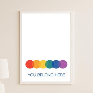 You Belong Here – Minimalist LGBT Pride Poster | Digital Download