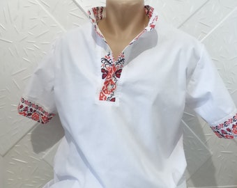 Children's or men's shirt with Bulgarian ethnic motifs