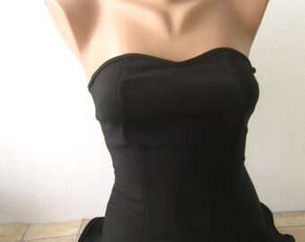 Bustier schwarz Textil