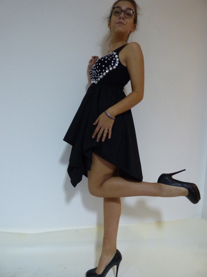 Black Dress with Crystals
