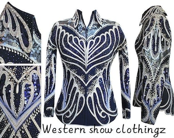 Western Show Jacket, Rodeo Queen Style, Horsemanship showmanship jacket Preciosa Crystals