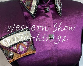 Western Custom Rodeo Queen, Showmanship, Horsemanship, Western Pleasure Show Shirt & Women Rail shirt.