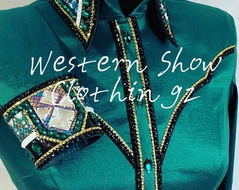 Chemise de concours western, plaisance, équitation, FRINGE