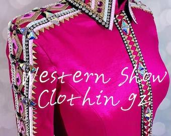 Western Custom Rodeo Queen, Showmanship, Horsemanship, Western Pleasure Show Shirt & Women Rail shirt.