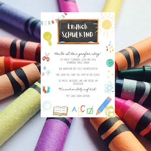 Idea de regalo para tarjeta de inscripción escolar, postal digital para el regreso a clases de los niños.