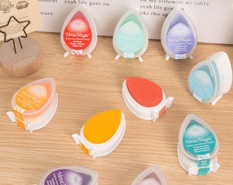 36 colores de almohadillas de tinta de tiza Tsukineko VersaMagic DewDrop: almohadillas de tinta de secado rápido e impermeables para estampación en caliente, creación de tarjetas y manualidades con papel.