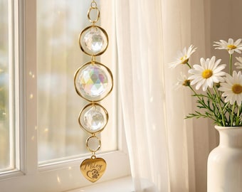 Pet Memorial Sun Catcher, Custom Rainbow Bridge Suncatcher, Dog Memorial Gift, Sympathy Gift