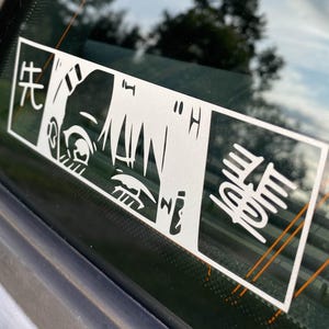 Cute Anime Girl Car Decal – Cute JDM Style Vinyl Sticker for Bumper, Window, or Door – Die-Cut Exterior Car Decor