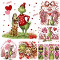 Retro Grinch Valentine PNG, Funny Character Valentine PNG, Be Mine Png, Vintage Grinch Valentine Png, Brushstroke Valentine, Xoxo Cupid Png product logo