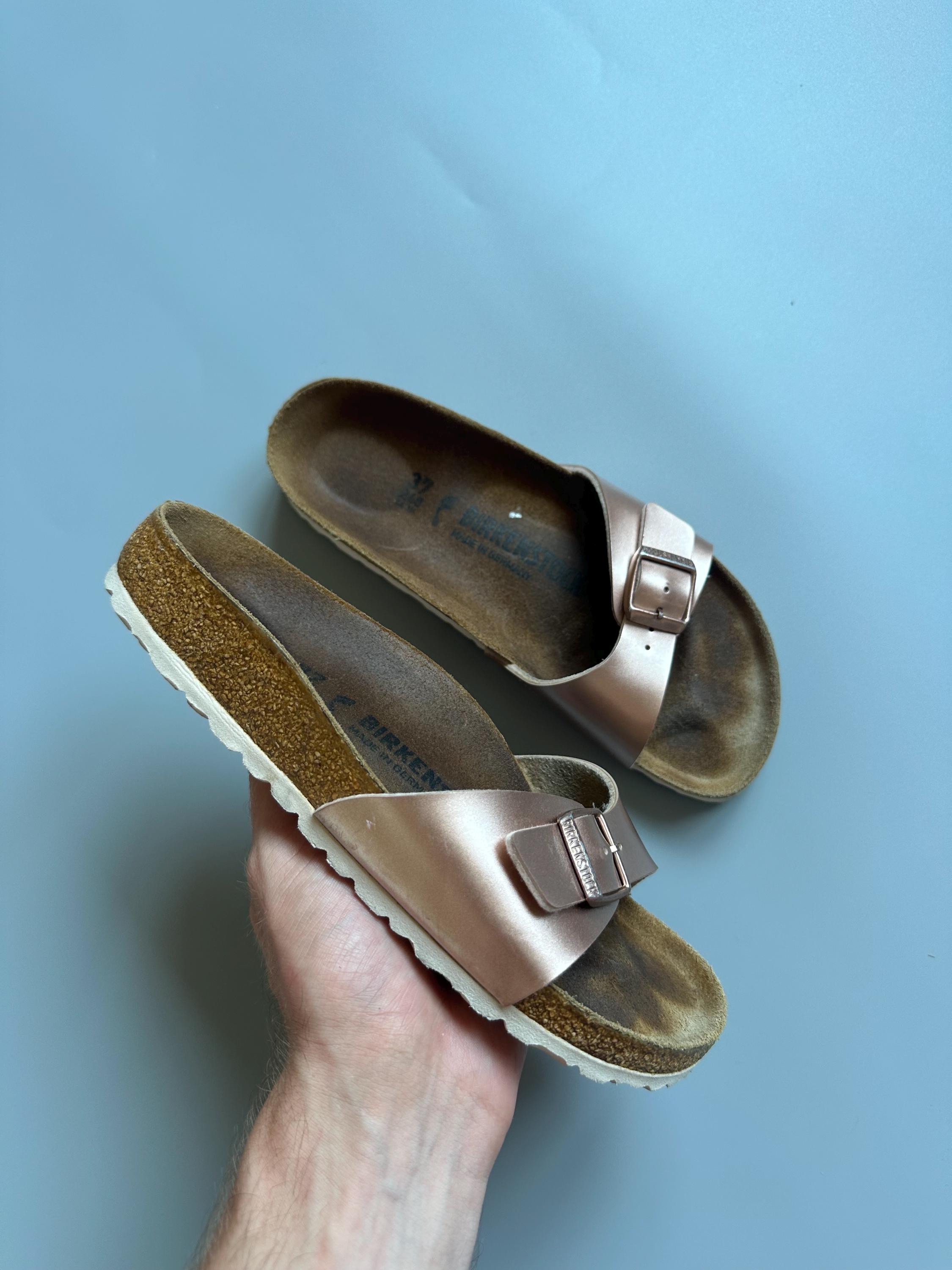 Birkenstock Franca Silver Birko Flor Narrow Sandals Sz 40 (US‎ 9 -9.5) Sandal Birkenstock Salina Birko-Flor Black Sandals – Zulily main image 3