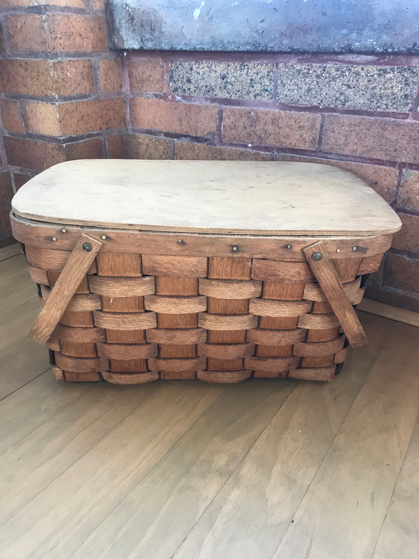 Vintage Putney Basketville Vermont Picnic Basket Storage Etsy