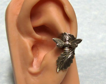 Honey Bee Leaf Ear Cuff