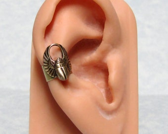 Egyptian Scarab Ear Cuff ' right ear '