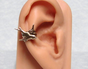 Sparrow Feather Ear Cuff ' right ear '