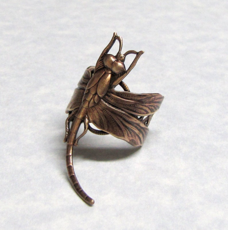 Dragonfly Steampunk Ring image 3