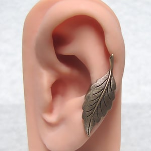 Filigree Leaf Ear Cuff ' left side '