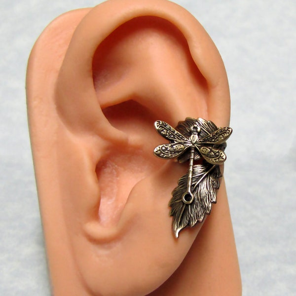 Dragonfly Leaf Ear Cuff