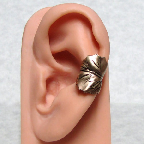 Forest Filigree Leaf Ear Cuff