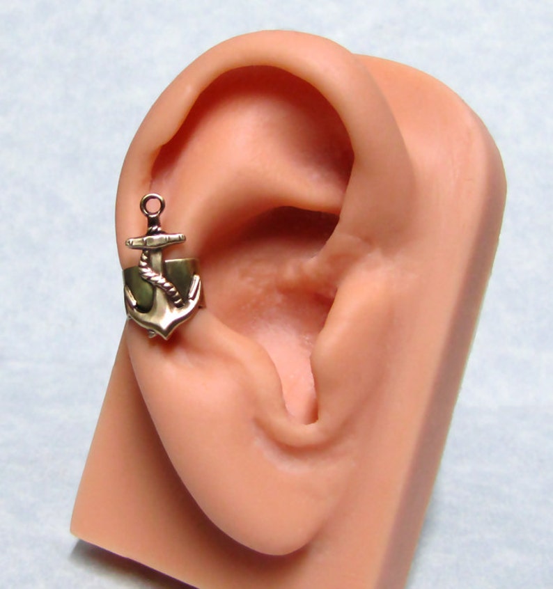 Anchor Nautical Ear Cuff ' right ear ' image 5