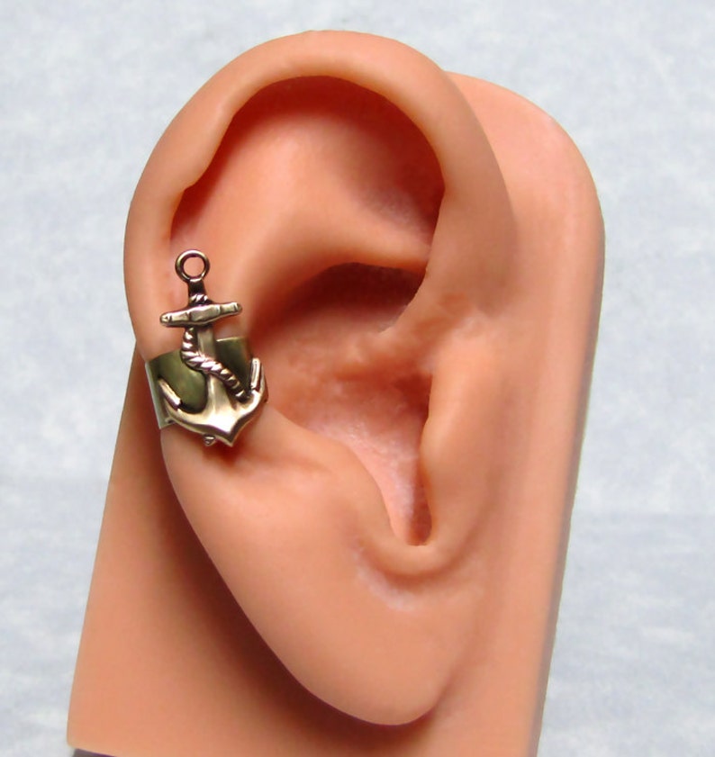 Anchor Nautical Ear Cuff ' right ear ' image 1