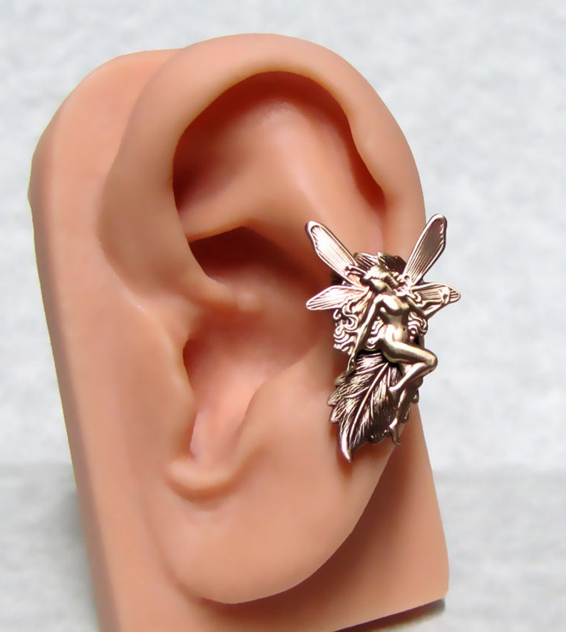 Fairy Tale Nymph Leaf Ear Cuff ' left ear ' image 3