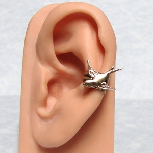 Sparrow Feather Ear Cuff ' left ear '