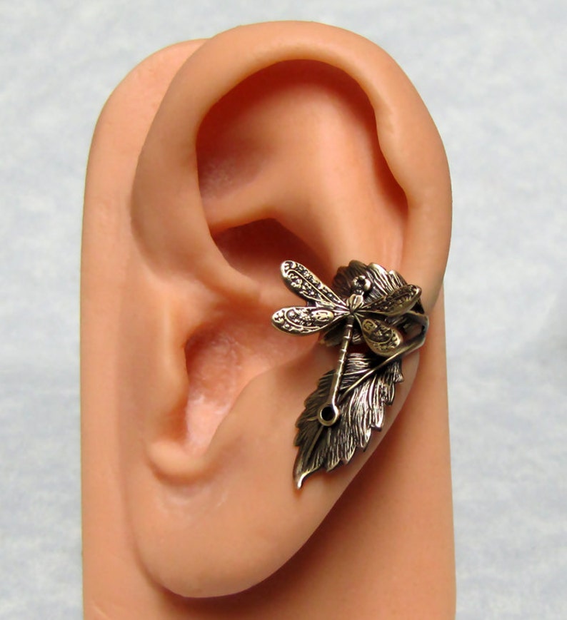 Dragonfly Leaf Ear Cuff image 5