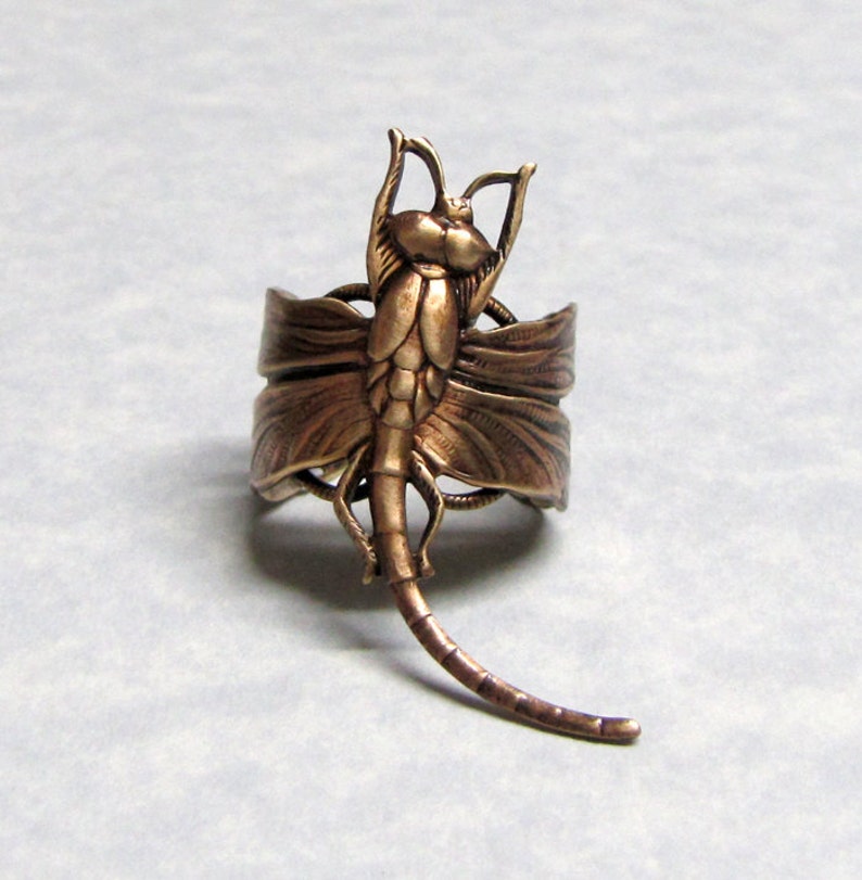 Dragonfly Steampunk Ring image 1