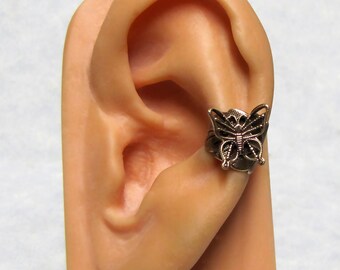 Butterfly Filigree Leaf Ear Cuff