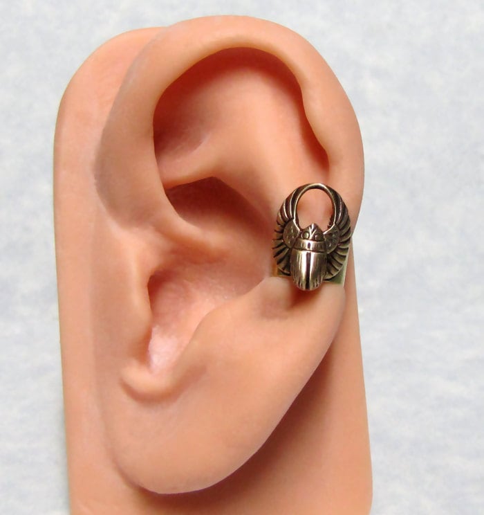 Egyptian Scarab Ear Cuff ' Left Ear ' Etsy