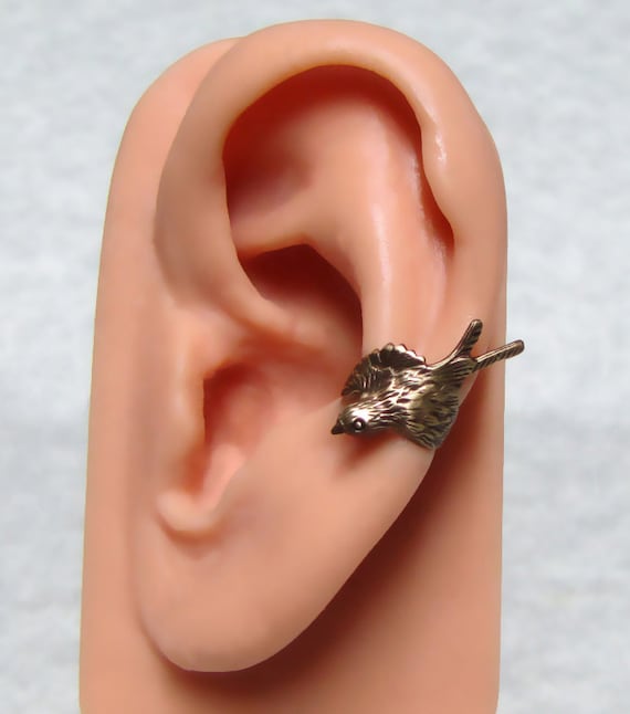 Steampunk Sparrow Ear Cuff Etsy