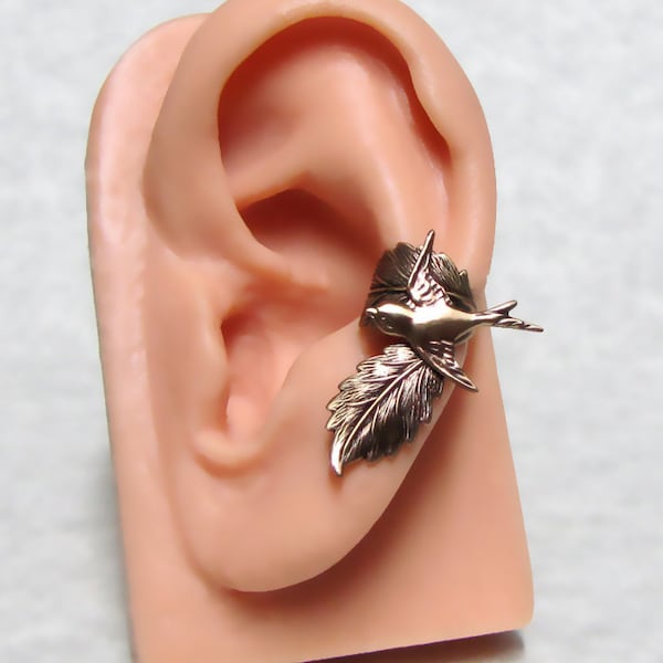 Sparrow Forest Leaf Ear Cuff ' left ear '