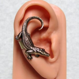 Alligator Steampunk Ear Cuff ( medium )