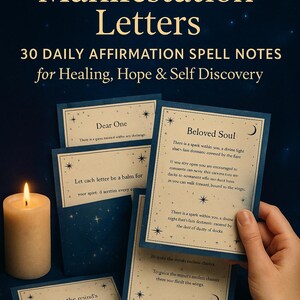 Cartas de Manifestação para Imprimir – 30 Notas de Feitiços de Afirmação Diária para Cura, Esperança e Autodescoberta