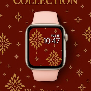 Quadranti per orologi con motivo reale tailandese - 3 colori sacri per sfondi Apple Watch / Download digitale