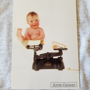 Anne Geddes Baby on Scale Blank Postcard