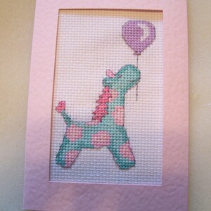 Plush Giraffe with Balloon New Baby Card