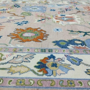 Oushak Rug 8x10 - Handmade Turkish Wool Rug, Farmhouse Living Room Carpet, Vintage Oriental Area Rug