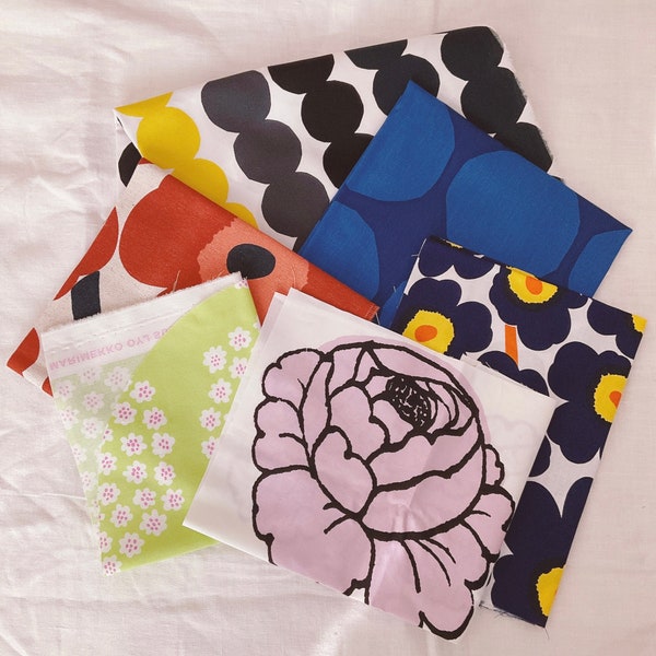 Marimekko fabric Variety pack,Over 170g ! ,cotton fabric ,handmade,B