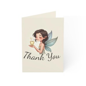 Op sprookjes geïnspireerde bedankkaarten, grappige kaarten, notitiekaarten, cadeaubonnen, elegante bedankbriefjes, briefpapierset