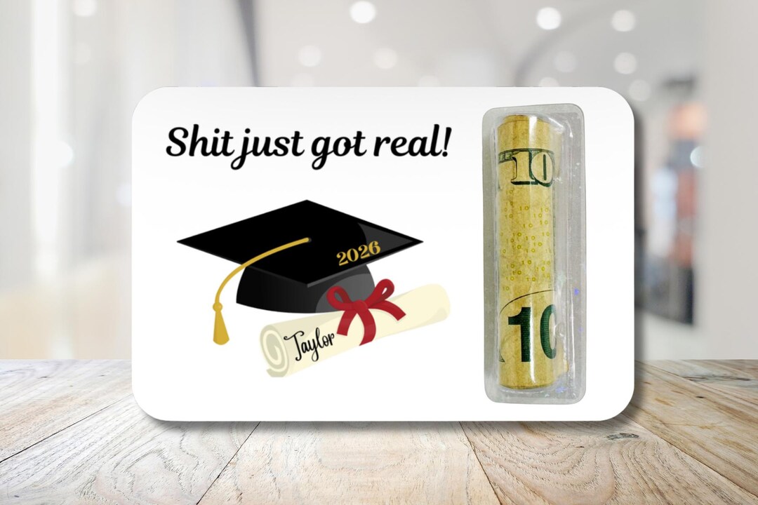 Funny Graduation Check Funny Graduation Card Personalized Graduate Money Holder Cash ...