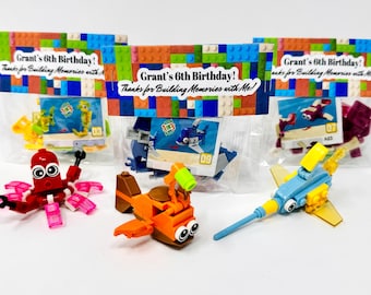Sea Animal Building Block Party Favor for Kid Marine Animal Party Favor Assemble Goodie Bag Custom Party Favor Noncandy Ocean Building Block