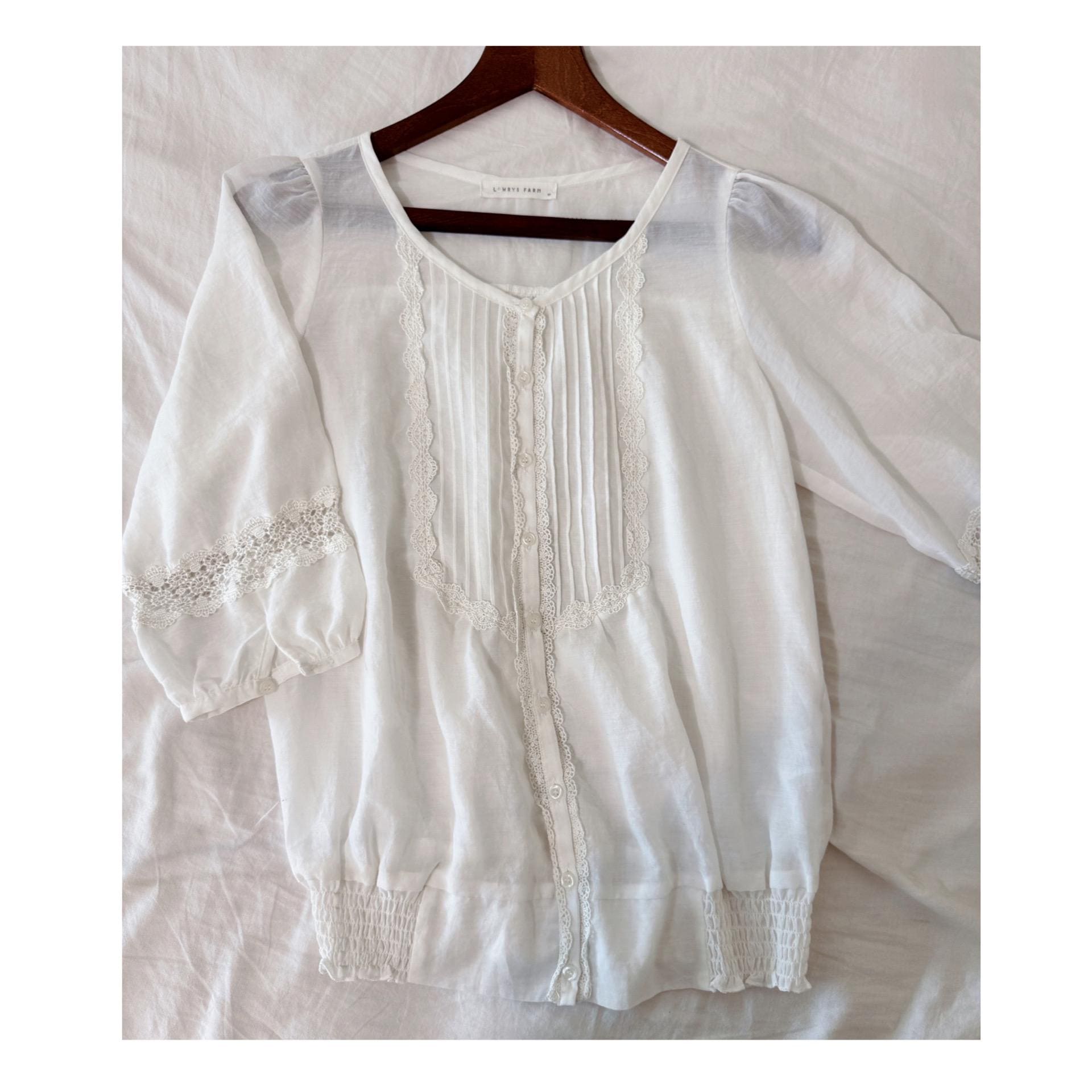 PINTUCK AND LACE BLOUSE - Ecru | ZARA United States
