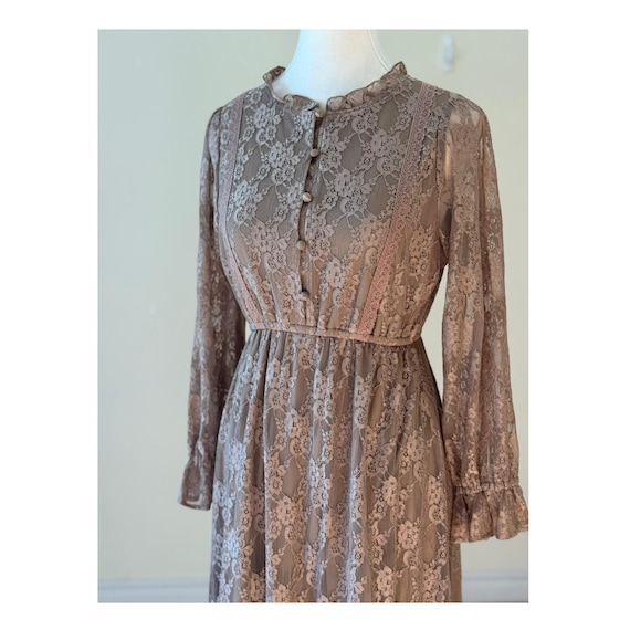 Lace Midi Dress Romantic Floral Sheer Overlay Cottagecore Prairie Style Elegant Special Occasion Dress Boho Fall Winter Formal Dress - Etsy Israel Lace Midi Dress Romantic Floral Sheer Overlay Cottagecore Prairie Style Elegant Special Occasion Dress Boho Fall Winter Formal Dress - Etsy Israel